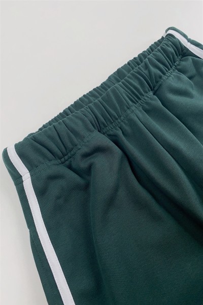 製造綠色運動長褲  設計白色間條運動褲  運動褲專門店 U395 細節-2